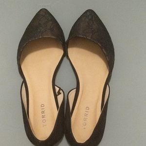 Torrid BLACK LACE D’ORSAY FLAT (WW)